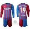 Maglia da Calcio a Maniche Lunghe Barcellona Kun Agüero 19 Casa 2021-22 per Bambino